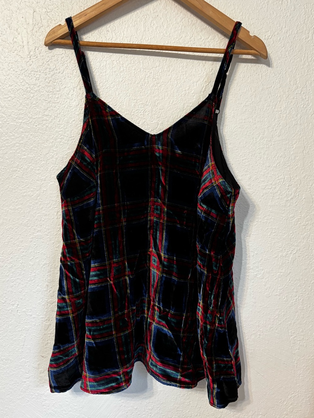 Torrid Plaid Sophie Velvet Swing Cami 0X